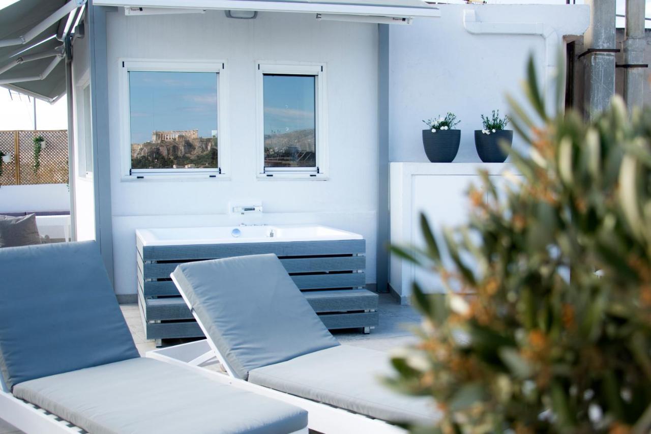 Private Jacuzzi & Acropolis View - The Loft Athén Kültér fotó